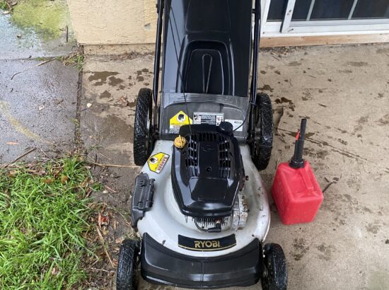 ryobi lawnmower with 